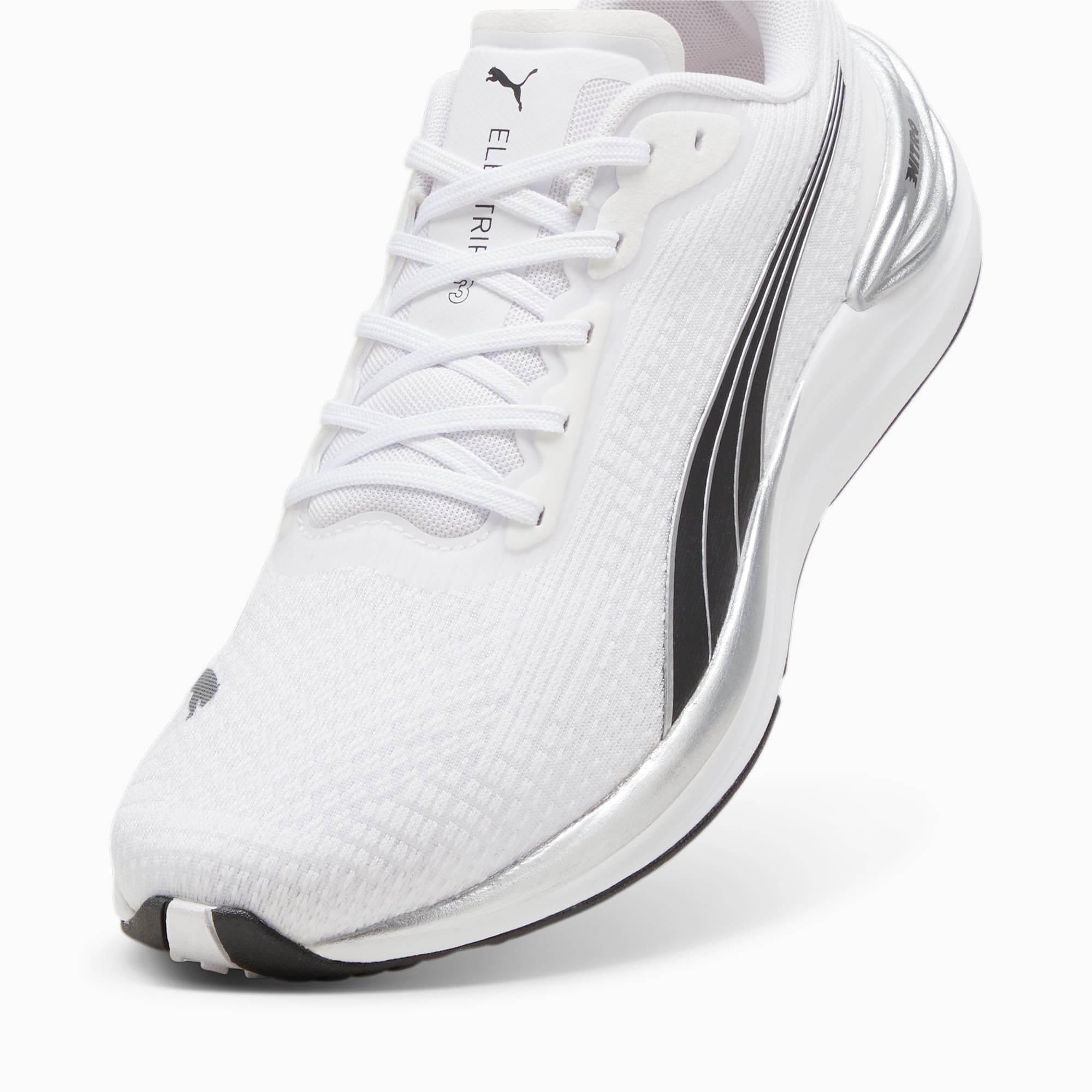 PUMA Electrify NITROâ¢ 3 hardloopschoenen, Zilver/Zwart/Wit